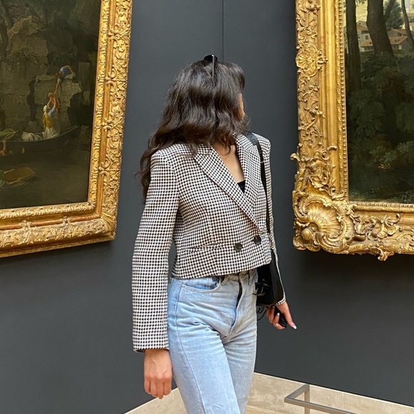 Houndstooth cropped blazer - Picture 3 of 3